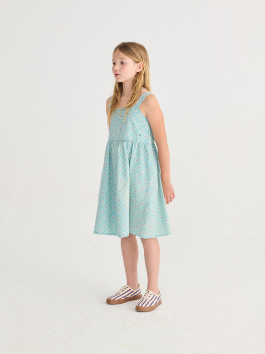 Daisy Mosaic all over woven dress [5]