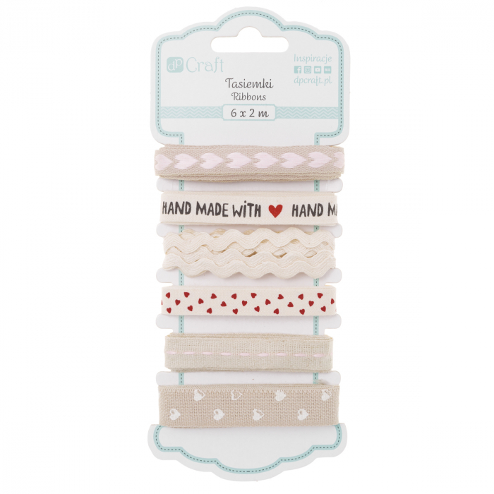 Set  Panglici Cotton "Handmade With Love", 6 X 2M [1]