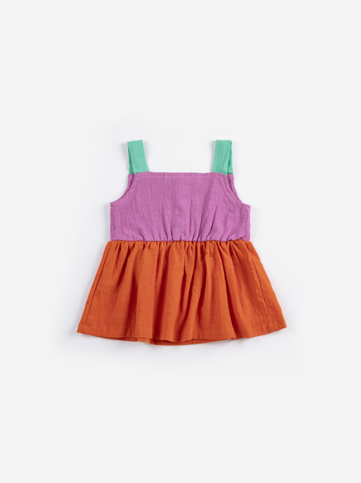 Pixel Daisy color block woven dress [3]