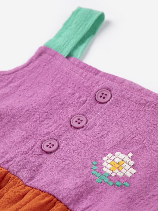 Pixel Daisy color block woven dress [4]