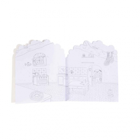 Carte de colorat cu stickere Marea familie, Moulin Roty [3]