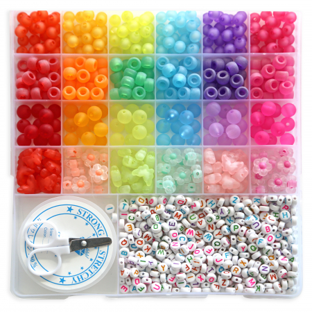 DpCraft - Kit de Margele pentru Confectionarea Bijuteriilor, forme mixte, Aprox 979 bucati