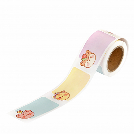 Roll Label Stickers - Cute Animals, 4,5 X 2,5 CM, 100 PCS [1]