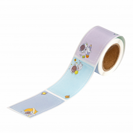 ROLL LABEL STICKERS - SPACE, 4,5 X 2,5CM, 100 PCS [1]