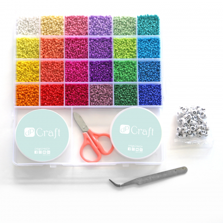 Set Creativ cu Mărgele – 24 Culori & Accesorii pentru Bijuterii Handmade [1]