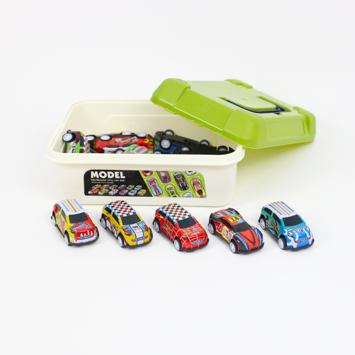 Cutie cu capac cu 15 masinute din aliaj [5]