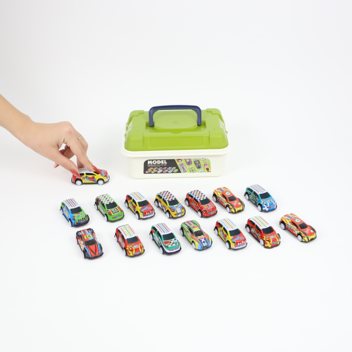 Cutie cu capac cu 15 masinute din aliaj [3]