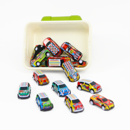 Produse - Cutie cu capac cu 15 masinute din aliaj