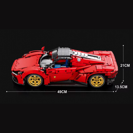 Joc de asamblare din piese interconectabile, masina sport rosie [8]