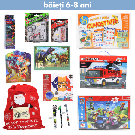 Saci de jucării  băieți - Sac de jucarii 3 băieți 6-8 ani