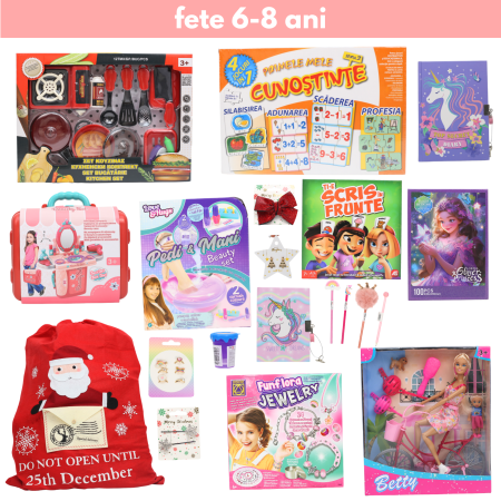 Saci de jucării  fete - Sac de jucării 3 fete 6-8 ani