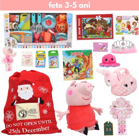 Saci de jucării  fete - Sac de jucării 4 fete 3-5 ani