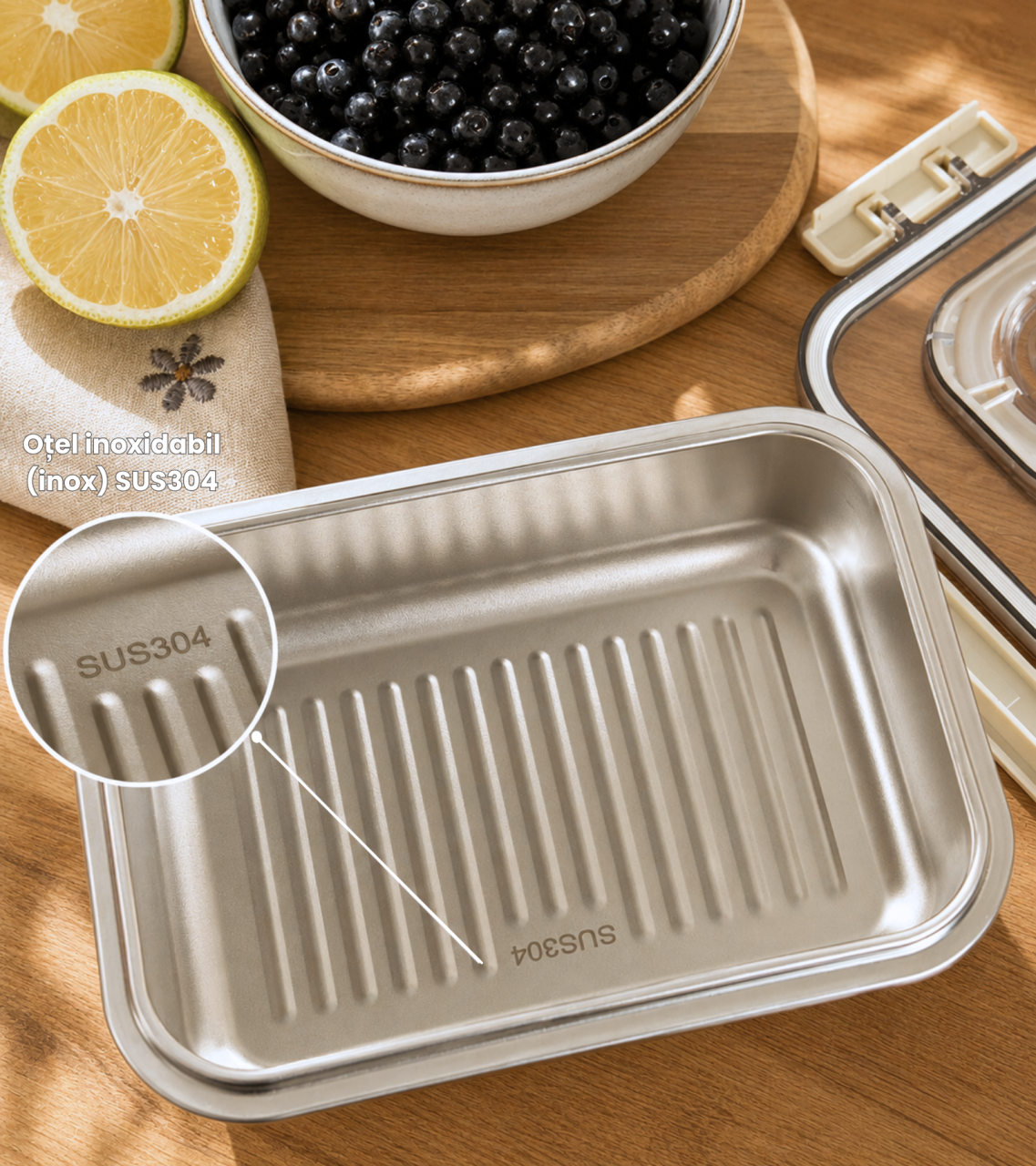 Caserola de vidare din inox Kali Home [5]