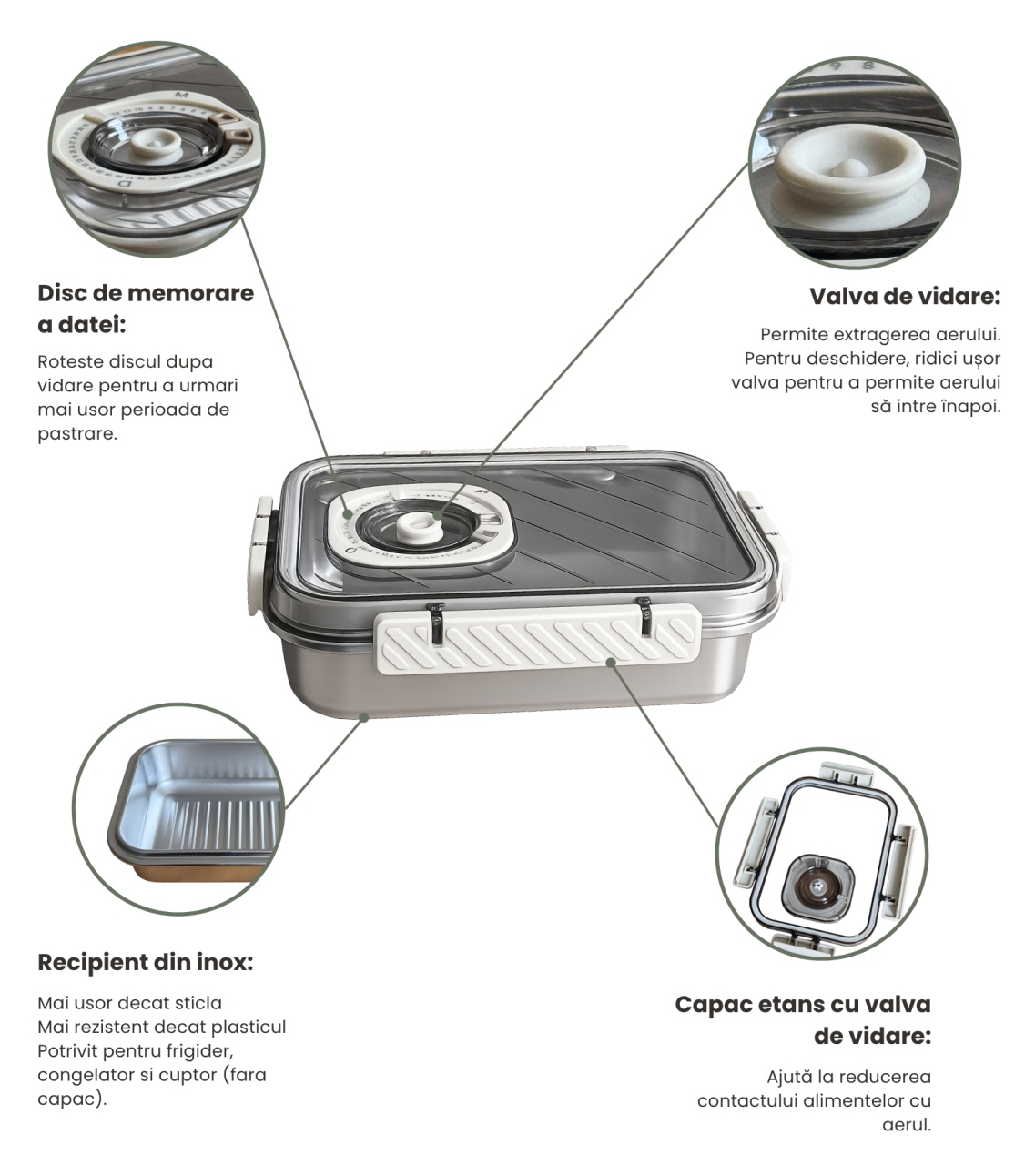 Caserola de vidare din inox Kali Home [7]