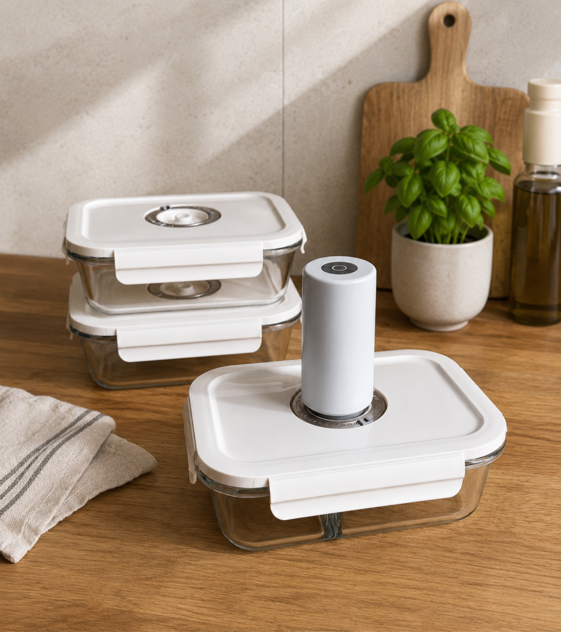 Set Meal Prep Kali Home cu 3 caserole de vidare [4]