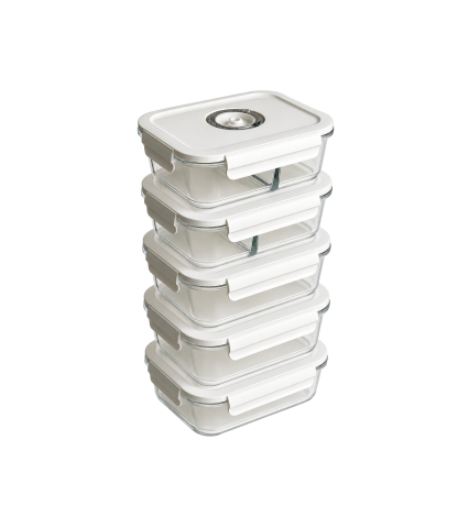 Seturi caserole si pungi de vidare - Set Week Prep - 5 caserole cu vidare Kali Home