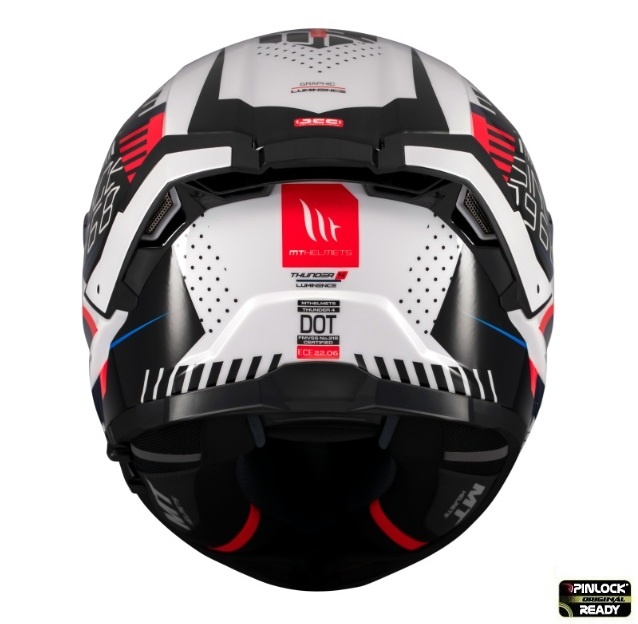 Casca integrala MT Thunder 4 SV Luminence A7 alb/rosu/albastru lucios (ochelari soare integrati) - tip viziera: MT-V-28B [5]