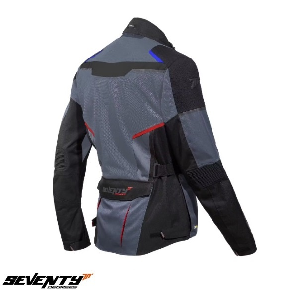 Geacă moto bărbați Touring Seventy Degrees SD-JT70 Atacama gri/albastru/roșu [2]