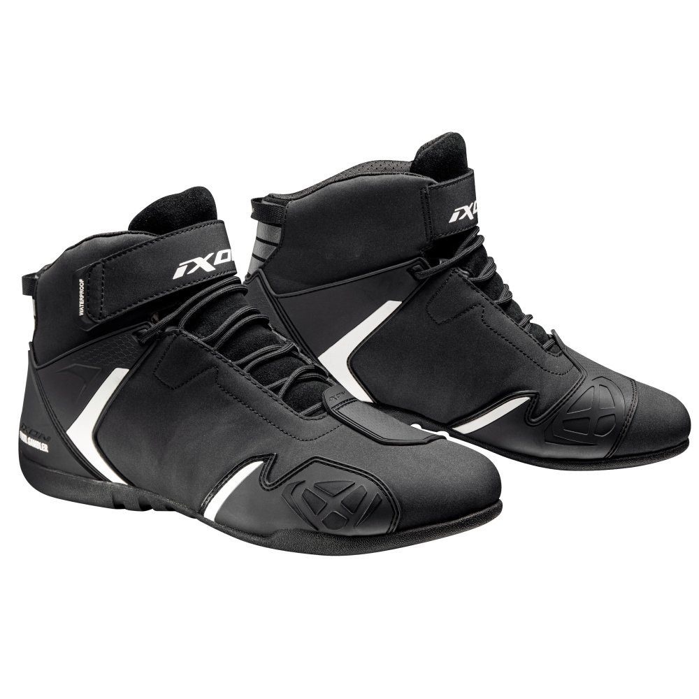 ECHIPAMENTE - Ghete moto Ixon Gambler WP MS, bărbați, roadster, all-season - negru/alb impermeabile