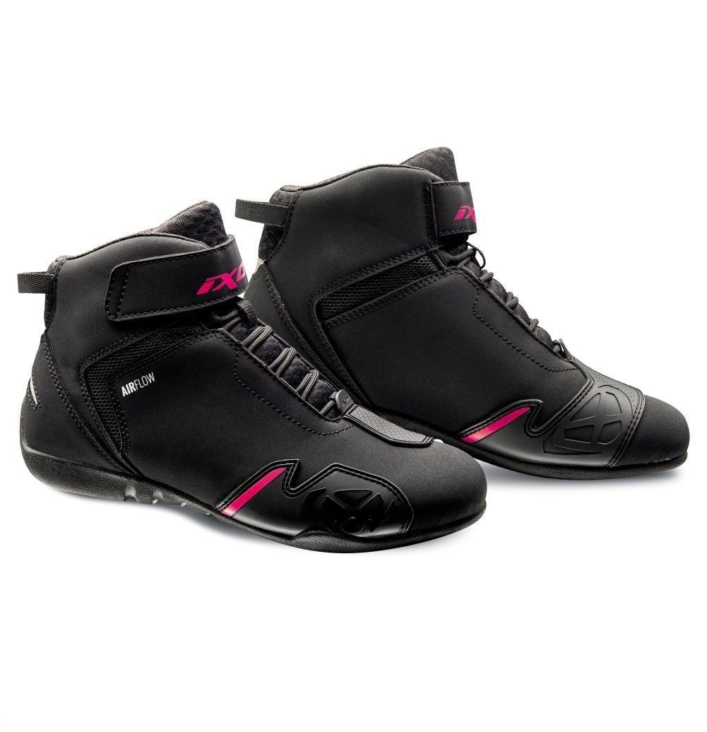 ECHIPAMENTE - Ghete moto Ixon Gambler LS, femei, roadster, all-season - negru/fuchsia (roz)