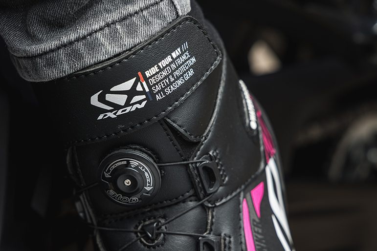 Ghete moto Ixon Ranker WP LS, femei, roadster, all-season - negru/alb/fuchsia (roz) impermeabile [3]