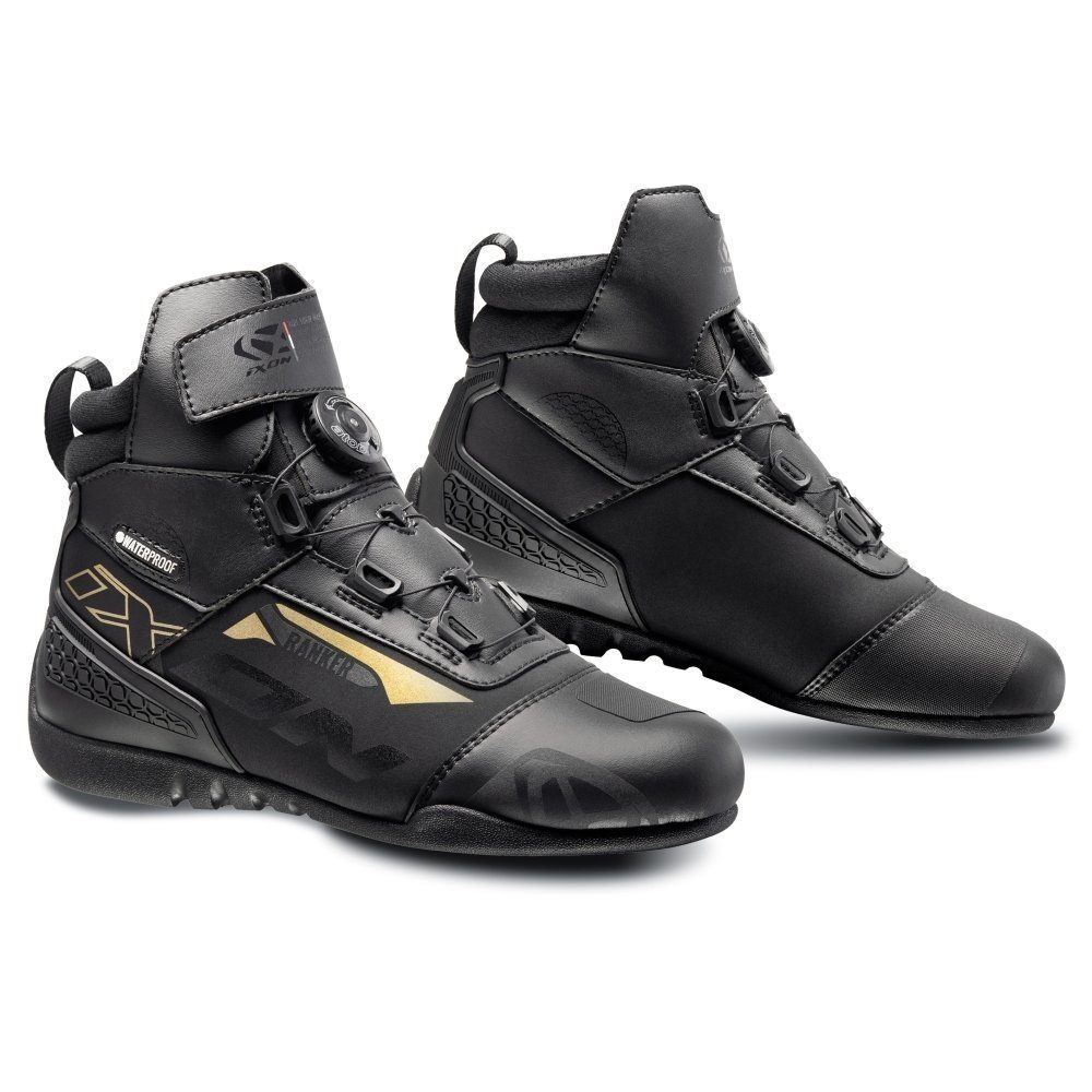 ECHIPAMENTE - Ghete moto Ixon Ranker WP LS, femei, roadster, all-season - negru/gold (auriu) impermeabile