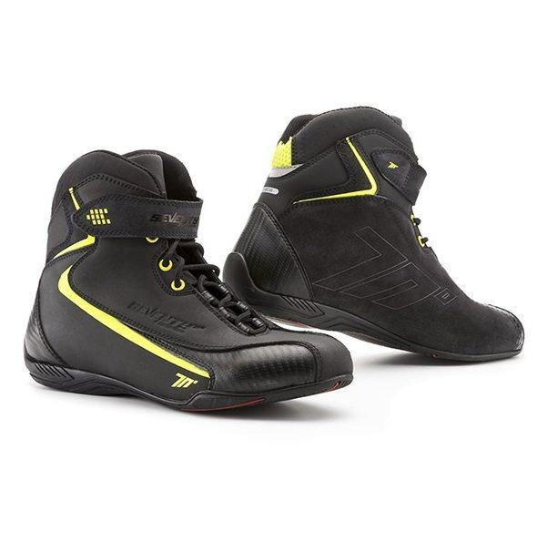 ECHIPAMENTE - Ghete moto Urban Unisex Seventy Degrees SD-BC6 negru/galben fluor