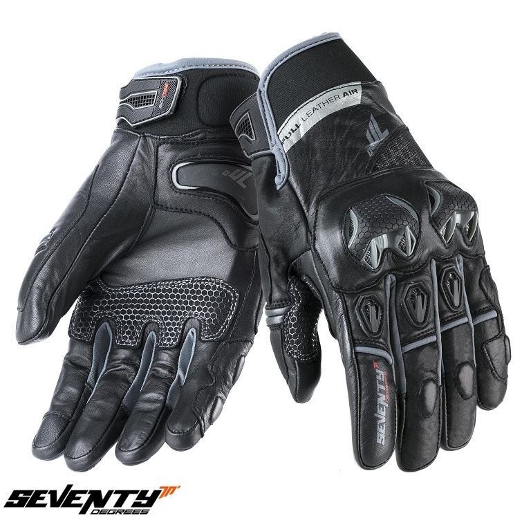 ECHIPAMENTE - Mănuși moto bărbați Racing/Naked iarnă Seventy Degrees SD-N47 negru/gri