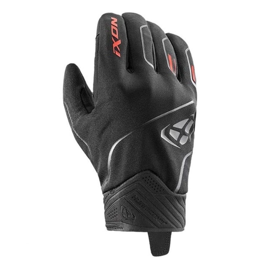 ECHIPAMENTE - Mănuși moto Ixon Pro Hurricane 2 MS, bărbați, roadster, iarnă - negru/roșu; degete tactile impermeabile