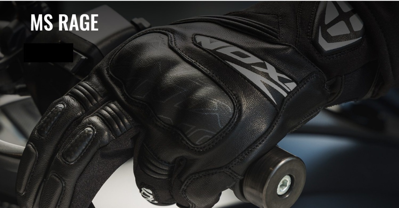 Mănuși moto Ixon MS Rage MS, bărbați, textil/piele, roadster - negru; degete tactile; impermeabile [3]