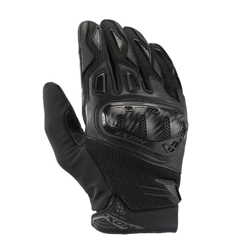 ECHIPAMENTE - Mănuși moto Ixon Rise Air 2 MS, bărbați, piele/textil, roadster, vară - negru; degete tactile