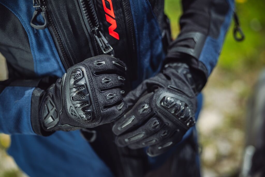 Mănuși moto Ixon Rise Air 2 MS, bărbați, piele/textil, roadster, vară - negru; degete tactile [4]