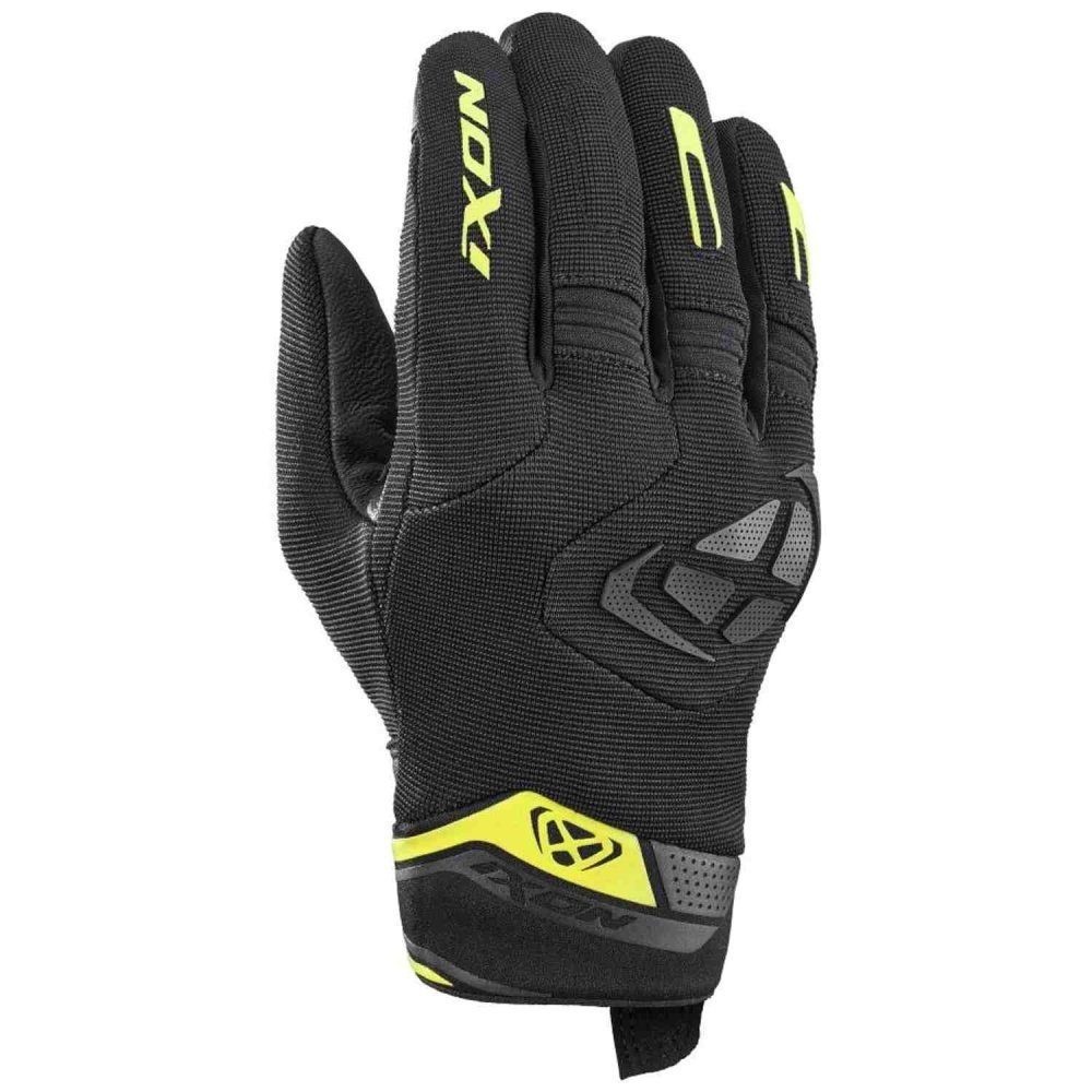 ECHIPAMENTE - Mănuși moto Ixon MIG 2 MS, bărbați, textil/piele, roadster, vară - negru/galben; degete tactile