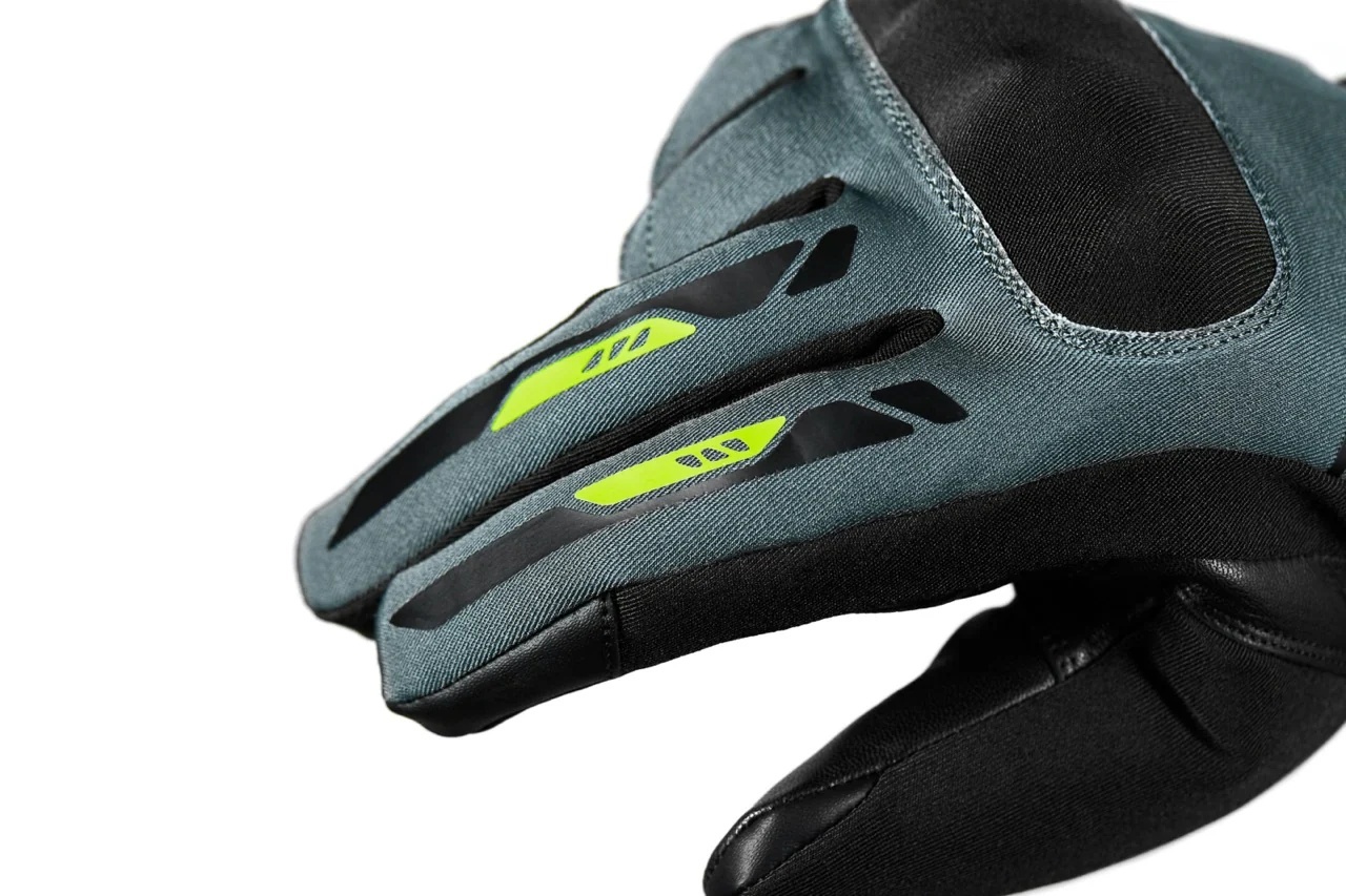Mănuși moto bărbați Touring/Adventure iarnă Seventy Degrees SD-T57 Giau negru/gri/galben fluor [2]