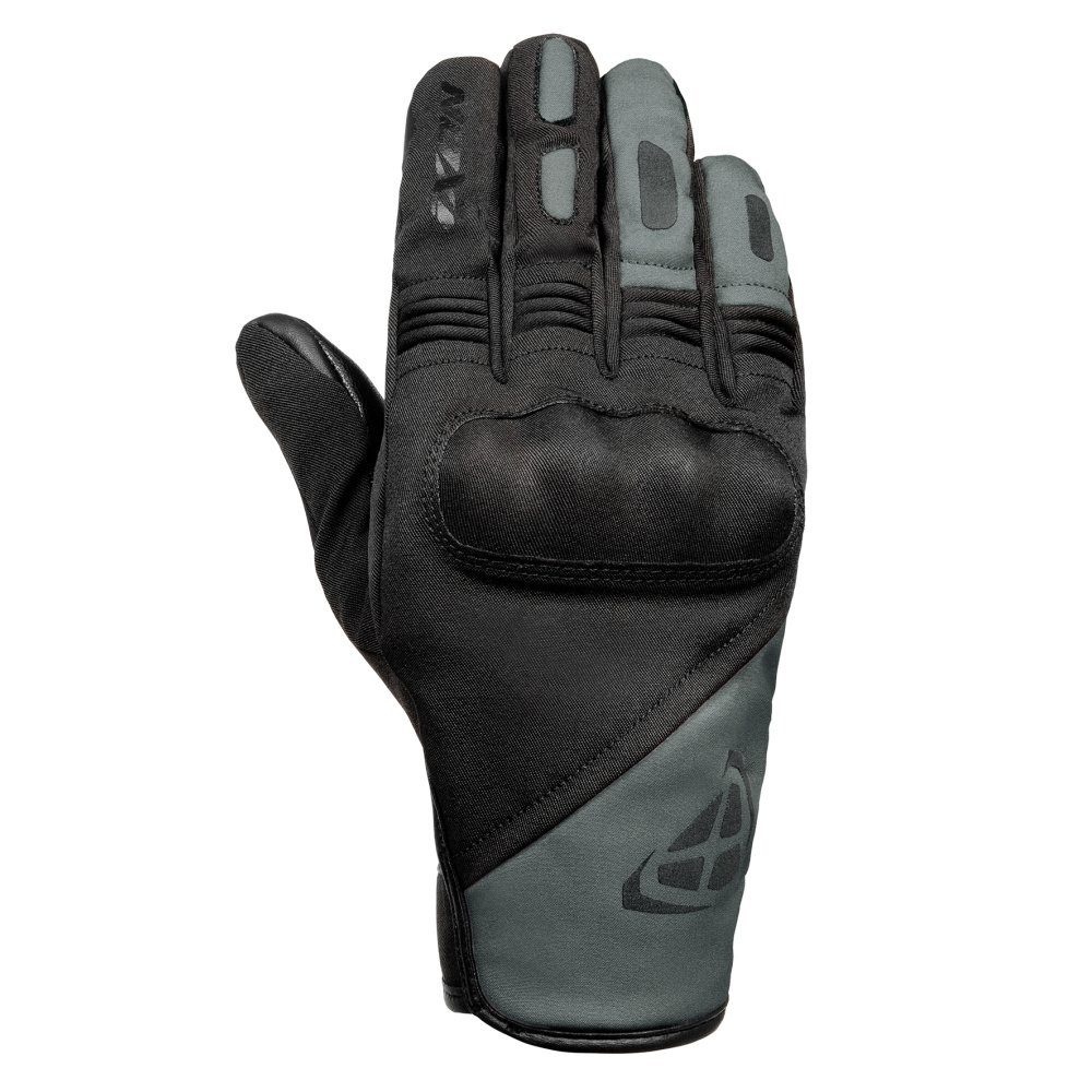 ECHIPAMENTE - Mănuși moto Ixon Pro Oslo MS, bărbați, urban, iarnă - negru/khaki; degete tactile (100% impermeabile + protecție termica)