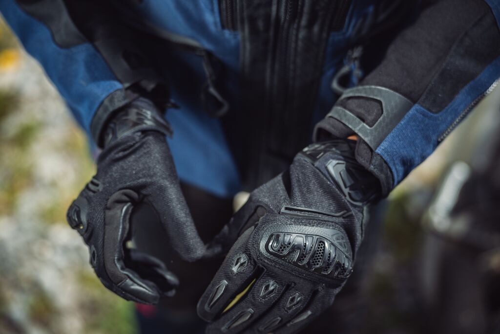 Mănuși moto Ixon Rise Air 2 LS, femei, piele/textil, roadster, vară - negru; degete tactile [3]