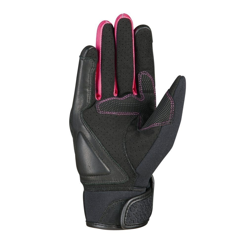 Mănuși moto Ixon RS Launch LS, femei, piele/textil, roadster, vară - negru/fuchsia (roz); degete tactile [2]