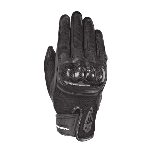 ECHIPAMENTE - Mănuși moto Ixon RS Rise Air LS, femei, piele/textil, roadster, vară - negru; degete tactile