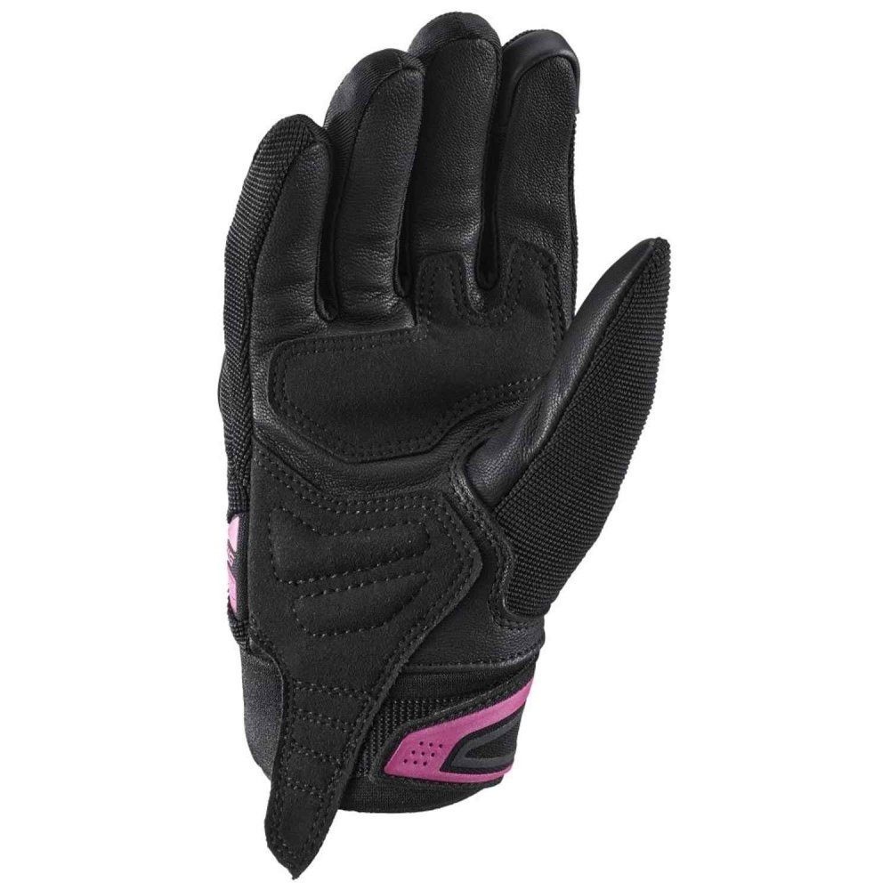 Mănuși moto Ixon MIG 2 LS, femei, textil/piele, roadster, vară - negru/fuchsia (roz); degete tactile [2]