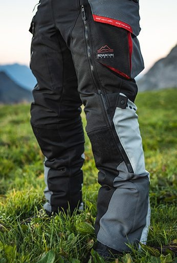 Pantaloni moto Ixon Ragnar MS, bărbați, touring/adventure, all-season - negru/gri/roșu [3]