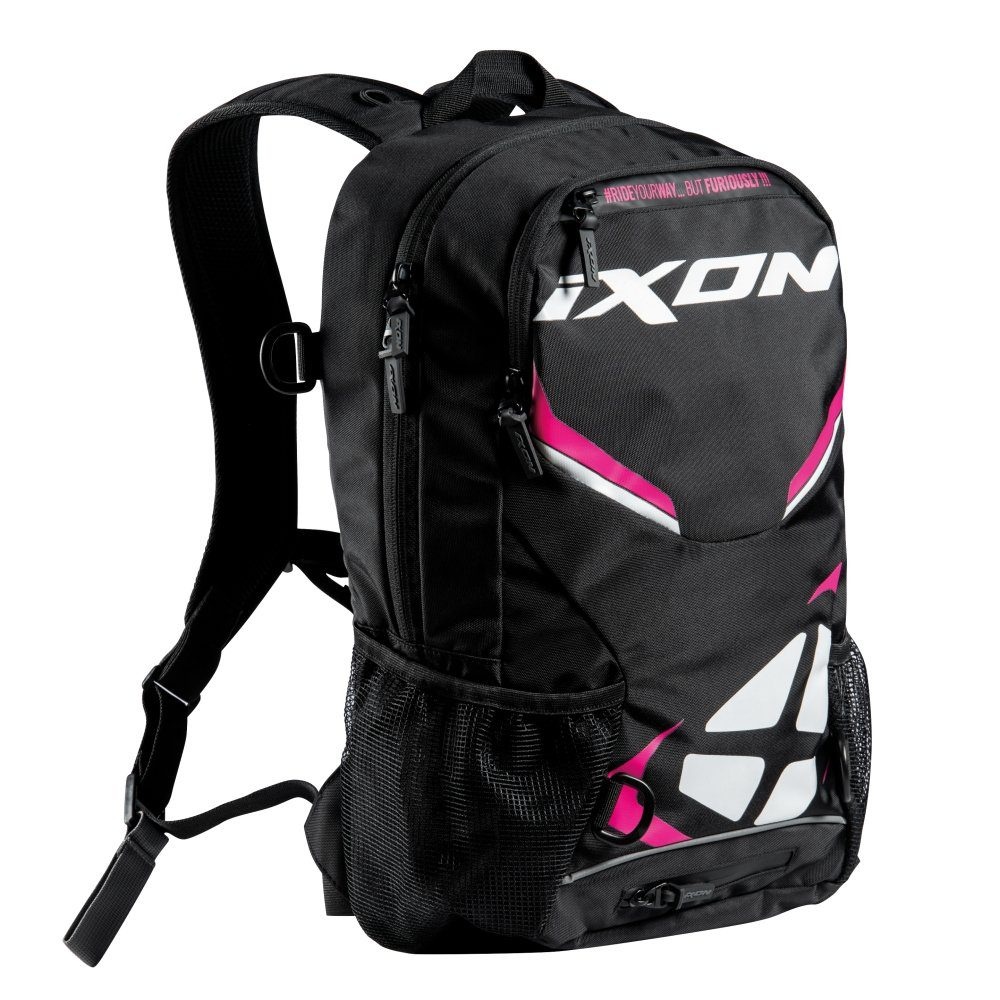 ACCESORII MOTOCICLETA - Rucsac moto Ixon R-Tension 23 - negru/alb/fuchsia (roz)