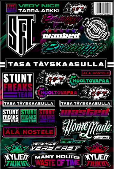 Stickere - Set stickere moto SFT Very Nice Logo Sheet