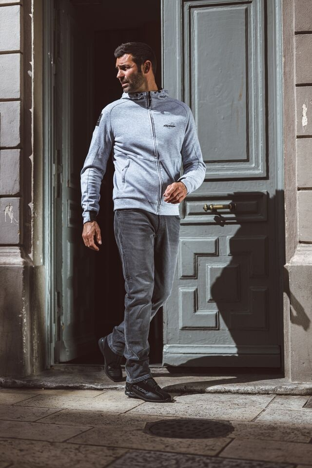 Blugi moto Ixon Tony, bărbați - gri Cordura Denim; CE AA [4]