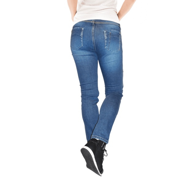 Blugi moto Ixon Billie LS, femei - albastru (stonewash) Cordura Denim; Slim Fit; CE AA [2]