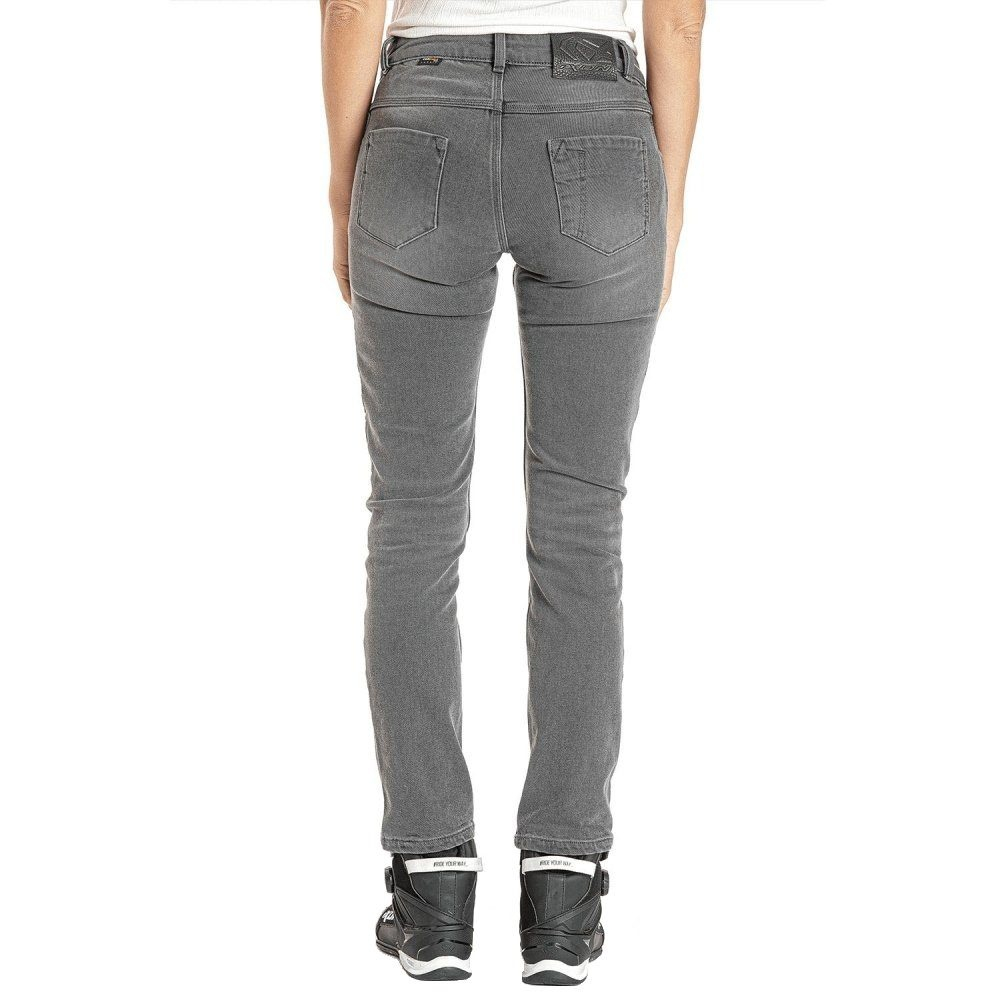 Blugi moto Ixon Billie LS, femei - gri (washed grey) Cordura Denim; Slim Fit; CE AA [2]