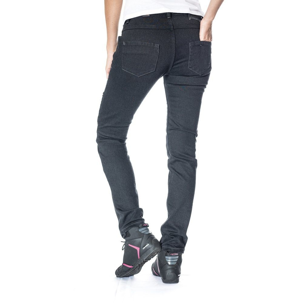 Blugi moto Ixon Billie LS, femei - negru Cordura Denim; Slim Fit; CE AA [2]