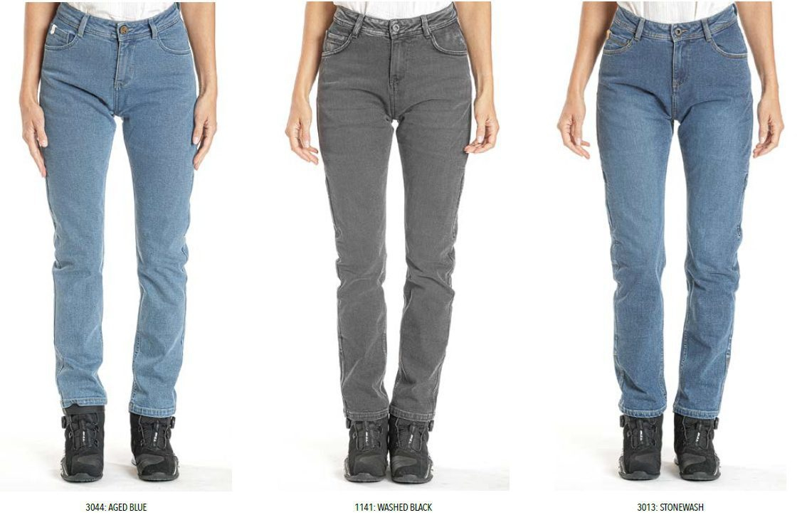 Blugi moto Ixon Dany LS, femei - albastru (stonewash) Cordura Denim; Regular; CE AA [2]