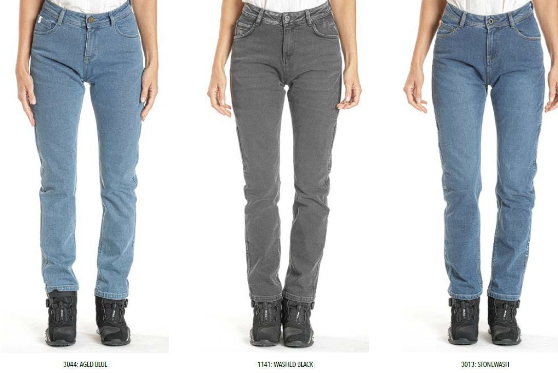 Blugi moto Ixon Dany LS, femei - negru (washed black) Cordura Denim; Regular; CE AA [2]