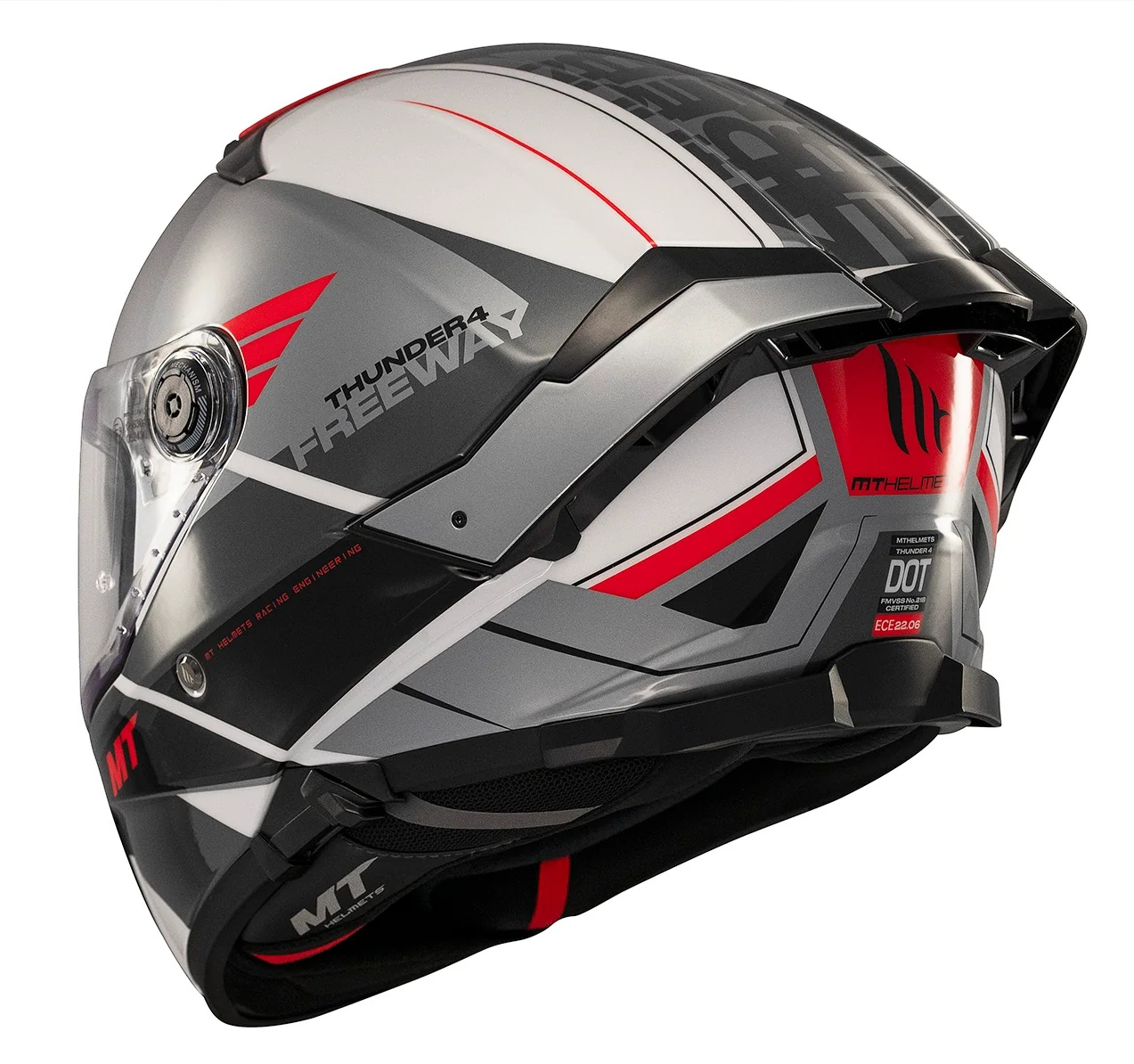 Casca integrala MT Thunder 4 SV Freeway A5 gri lucios (ochelari soare integrati) - tip viziera: MT-V-28B [8]