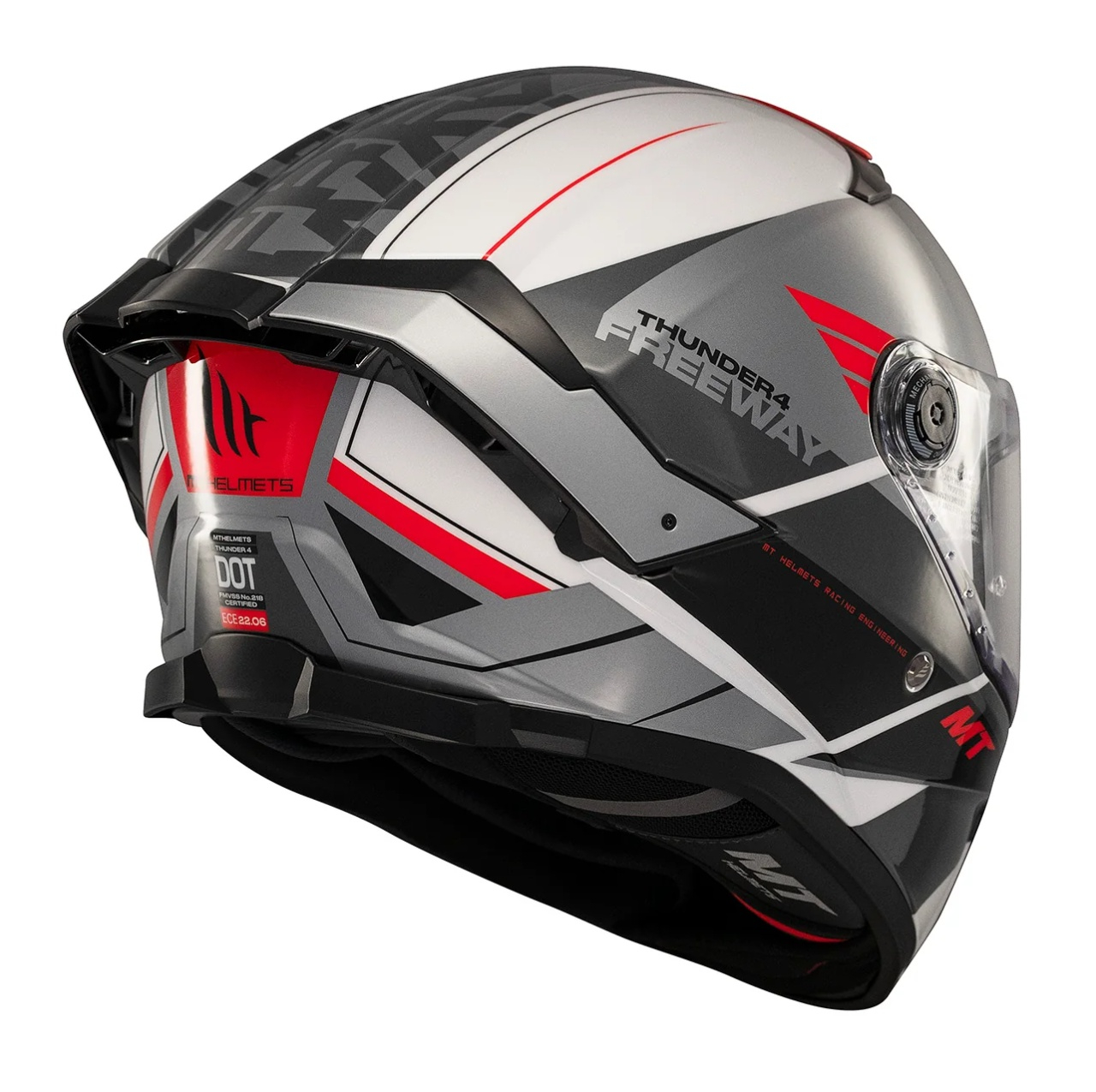 Casca integrala MT Thunder 4 SV Freeway A5 gri lucios (ochelari soare integrati) - tip viziera: MT-V-28B [6]